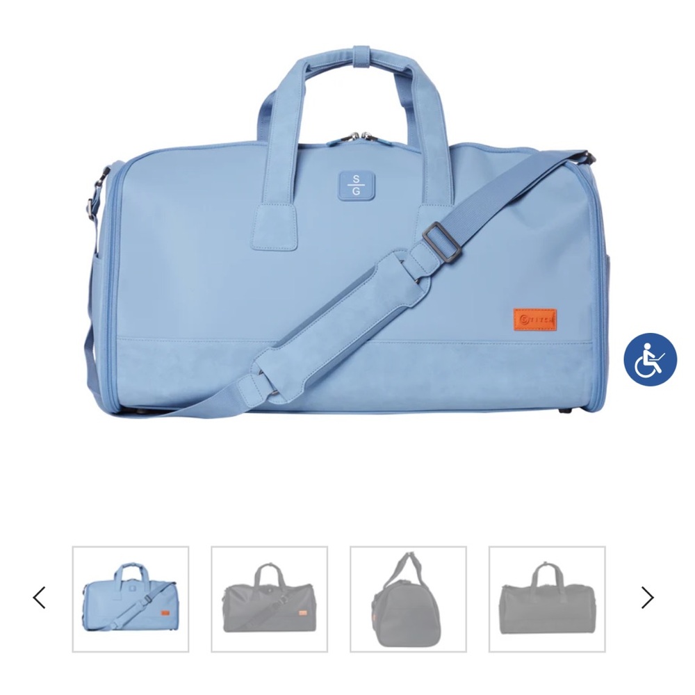 Stitch Sky Blue Travel Duffel Bag